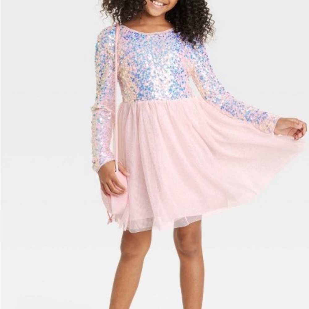 Cat & Jack Sequin Dress Pink